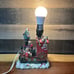 Rare Vintage Christmas Teddy Bear Train Lamp