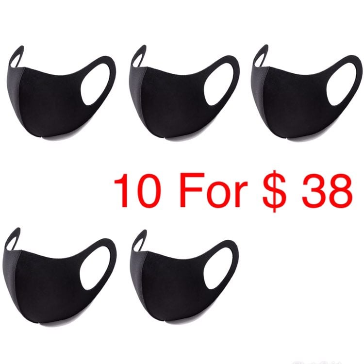 10pcs Adult Washable Reusable Mask
