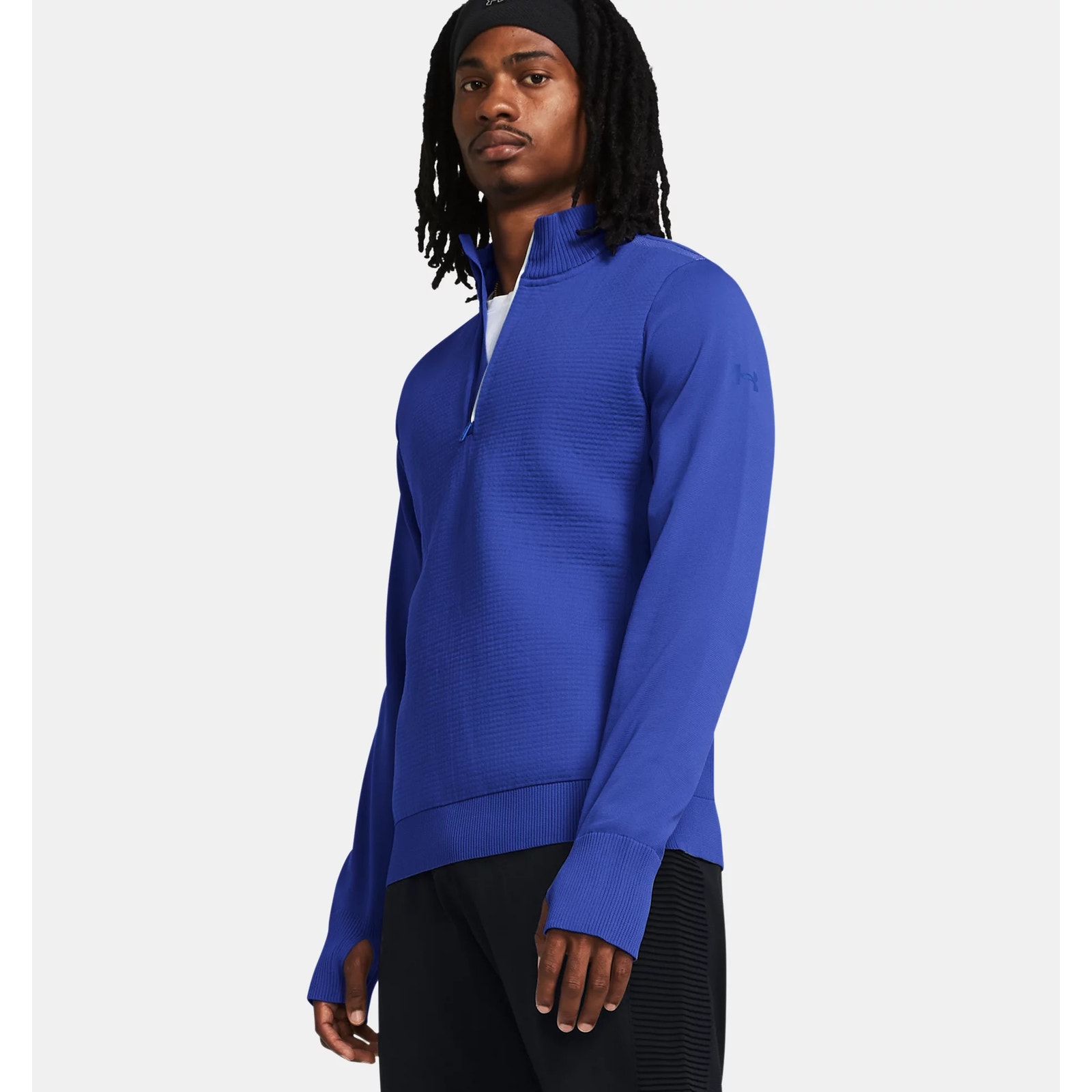 NWT Under Armour Men's UA IntelliKnit Run ½ Zip in Team Royal/ Reflective sz XL