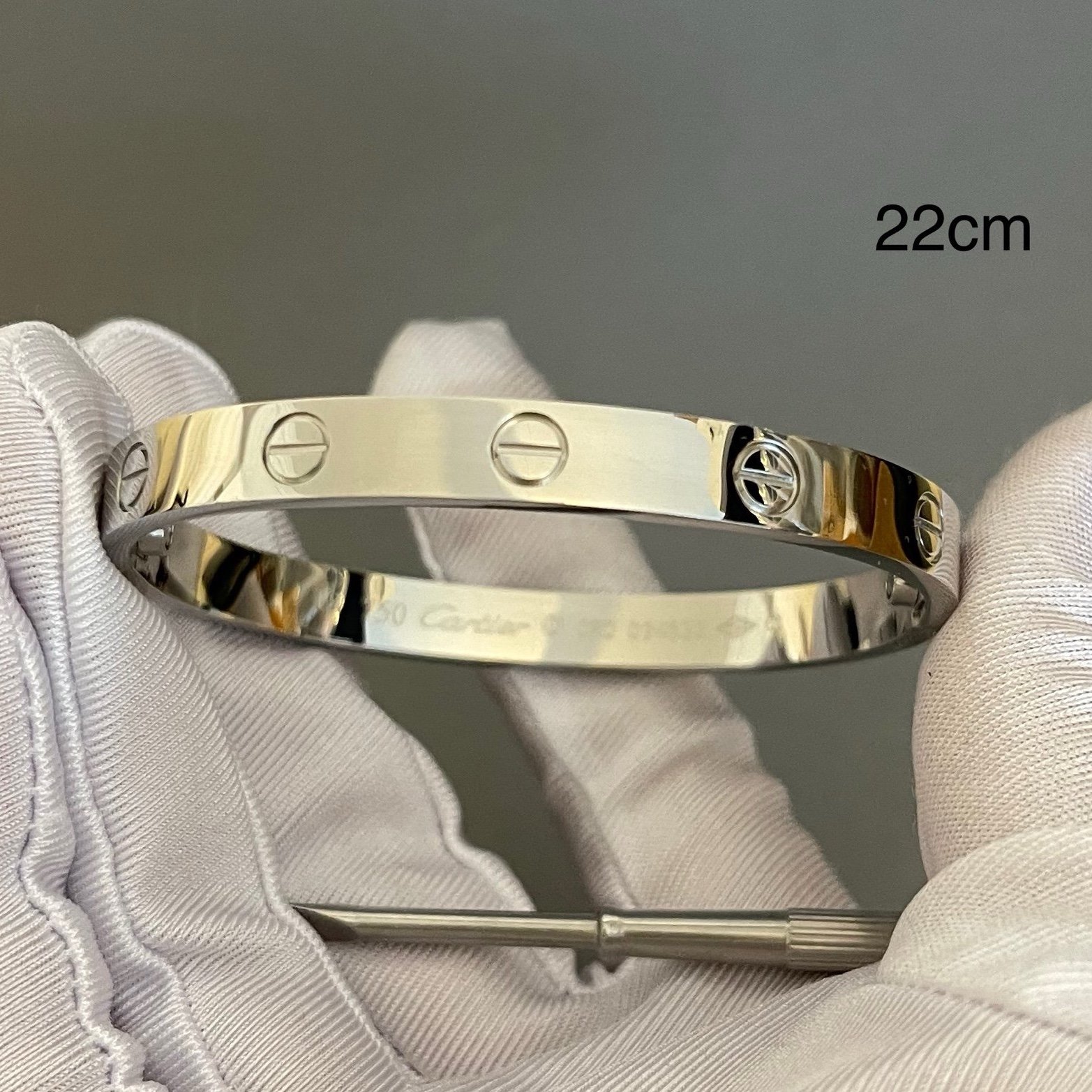 Size 22 gold plated bangle bracelet