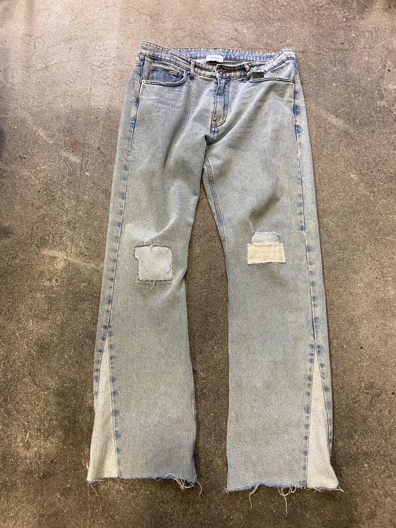 askyurself PHRASE VINTAGE PATCHED DENIM
