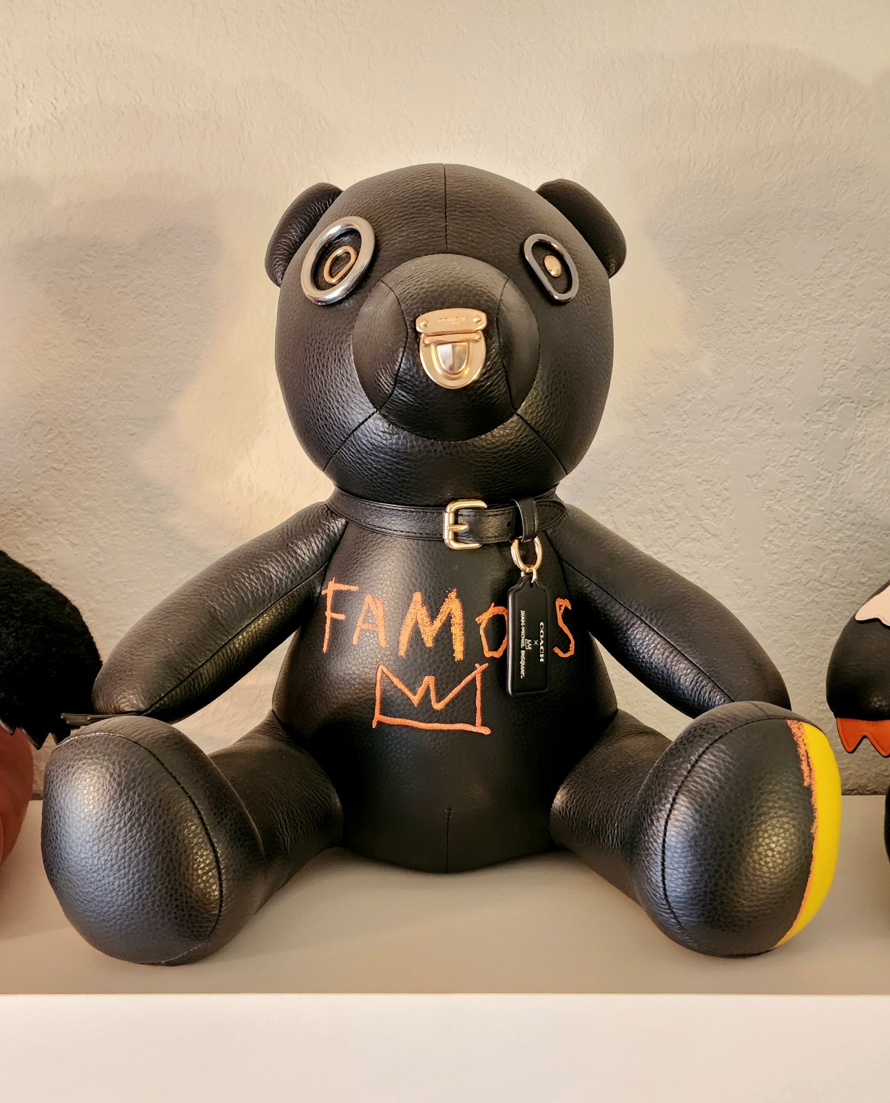 Coach Basquiat leather teddy bear