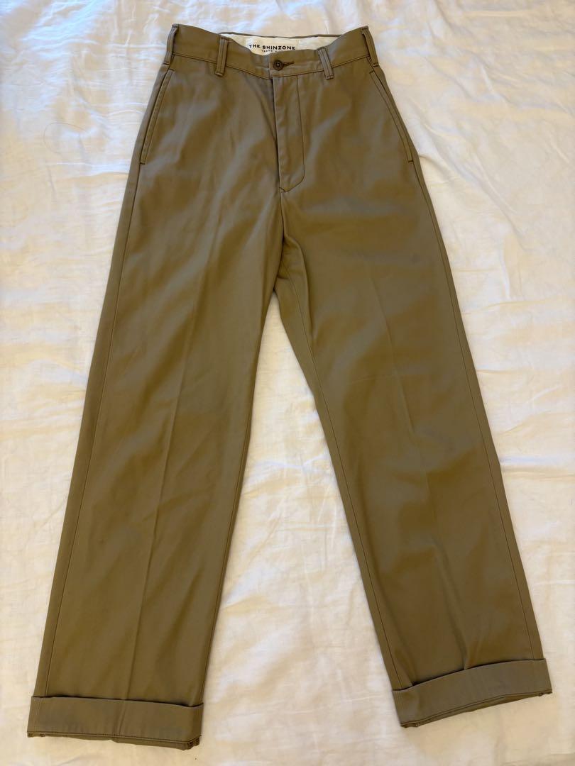 Shinzone（シンゾーン）】 WASHED HIGH WAIST CHINO 定番チノパンツ