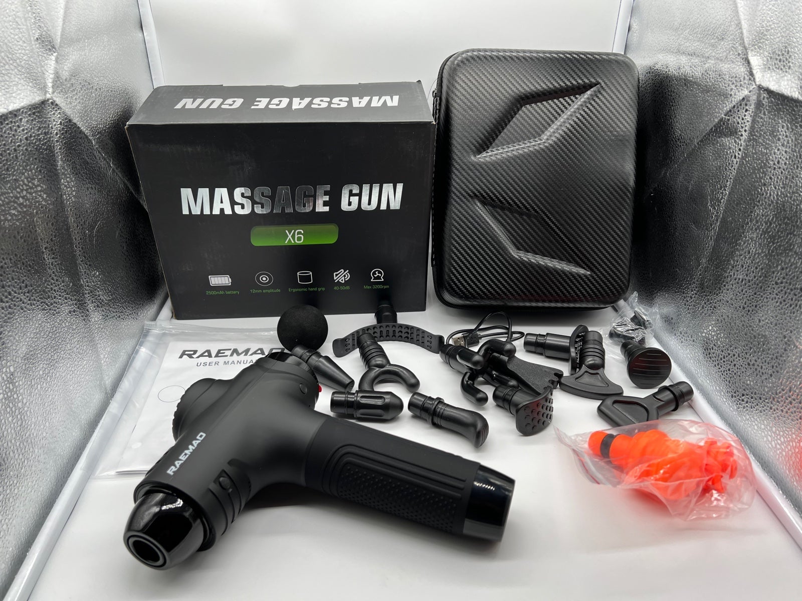 RAEMAO Massage Gun Deep Tissue, Electric Muscle Massager Percussion Massage Gun