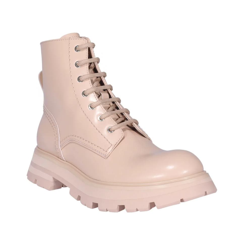 Alexander McQueen Wander Combat Boots Nude Size 37