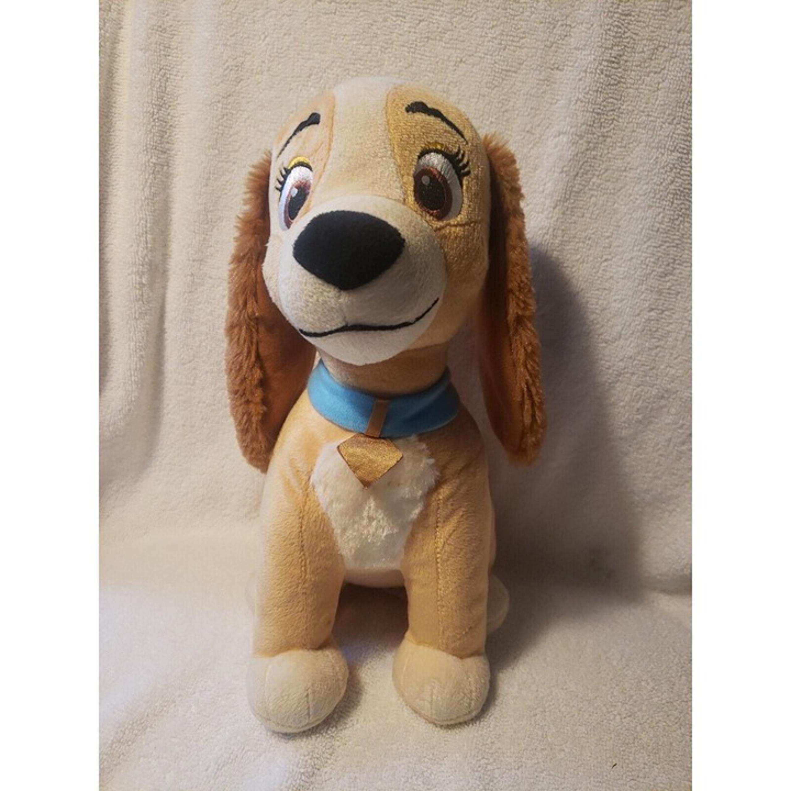 Disney Lady And The Tramp Plush LADY sitting Dog stuffed Animal big eyes
