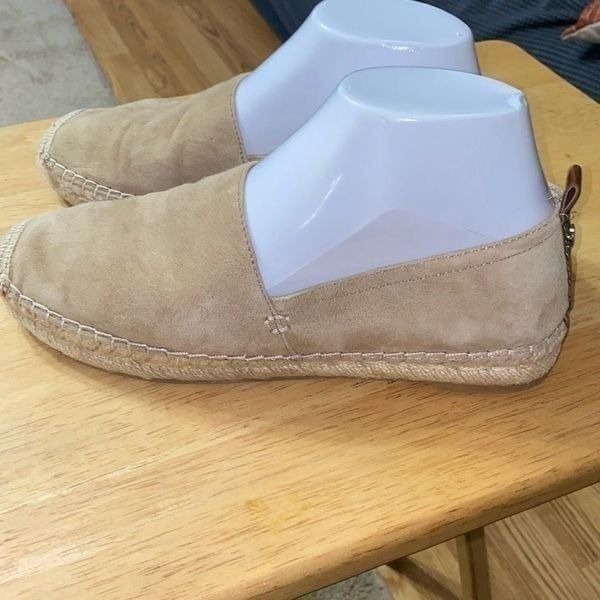 Sam Edelman Carrin Platform Espadrilles tan suede leather 7.5W