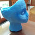 Hand made blue head planter.