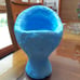 Hand made blue head planter.