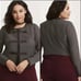 Torrid 3x 22/24 Grey & Black Military Crop Jacket