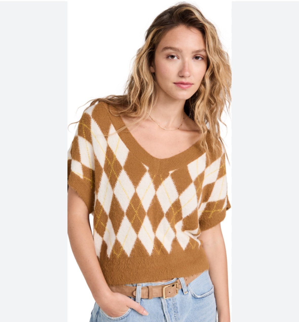 Free people | through the motions short sleeve sweater | Sz XL