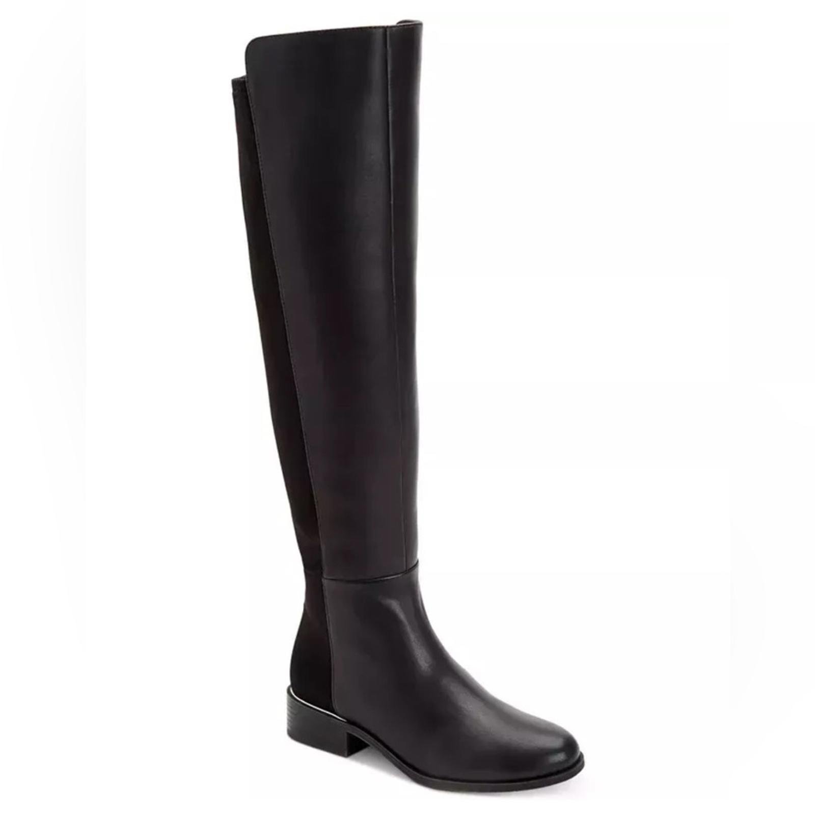 Alfani Ludlowe Black Leather Over-The-Knee Boots, Size 5.5 New in Box 169.50