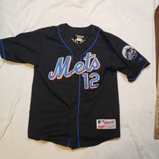 NEW YORK METS ALOMAR # 12 RAWLINGS SEWN JERSEY Youth SIZE L 14/16