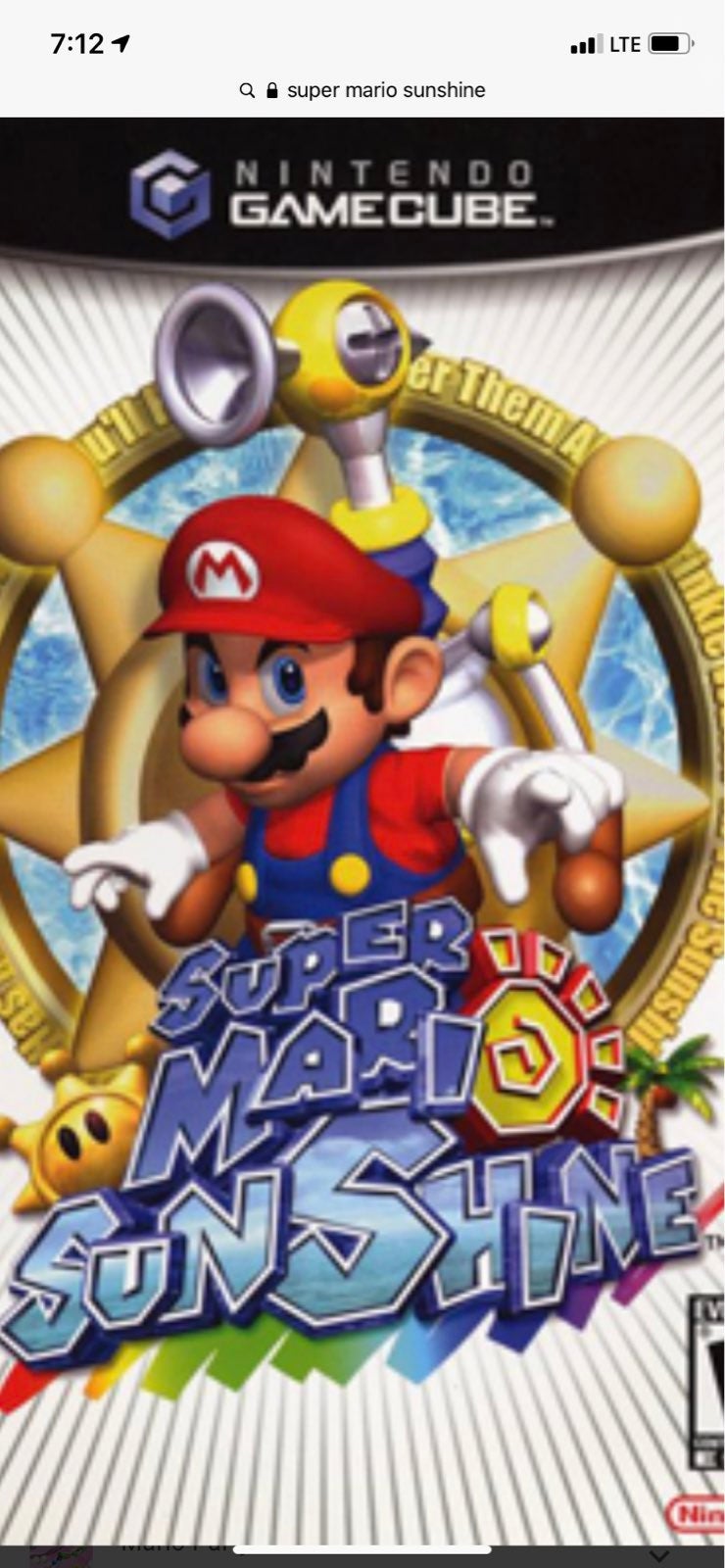 Super Mario Sunshine GameCube