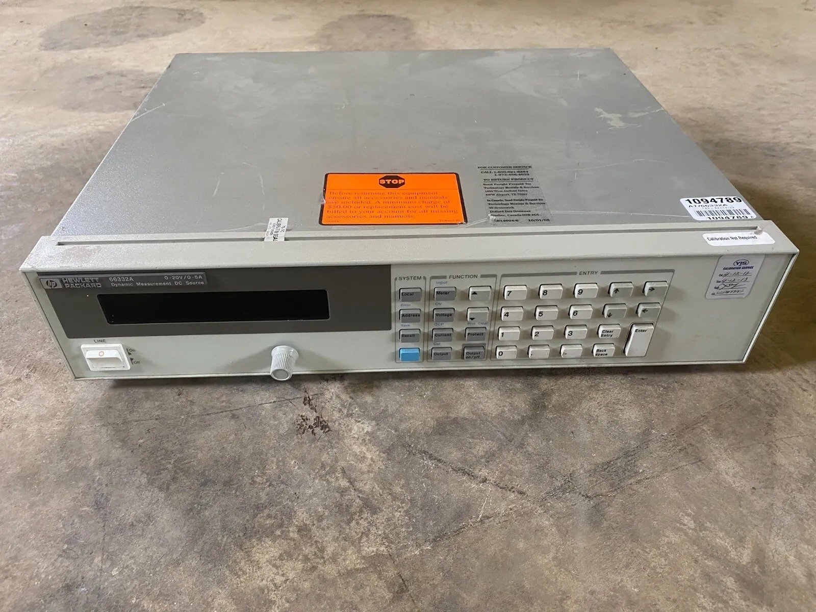 Hewlett Packard 66332a Dynamic DC Power Source -(Works/No Cords)-