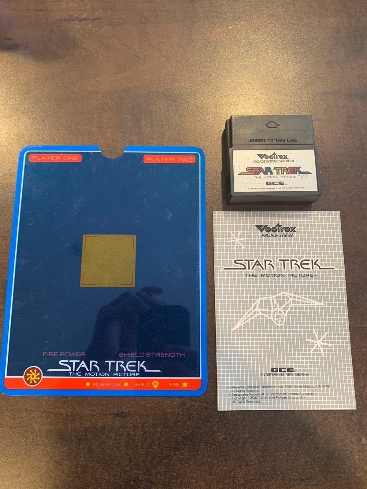 Star Trek The Motion Picture Vectrex Game Manual and Overlay