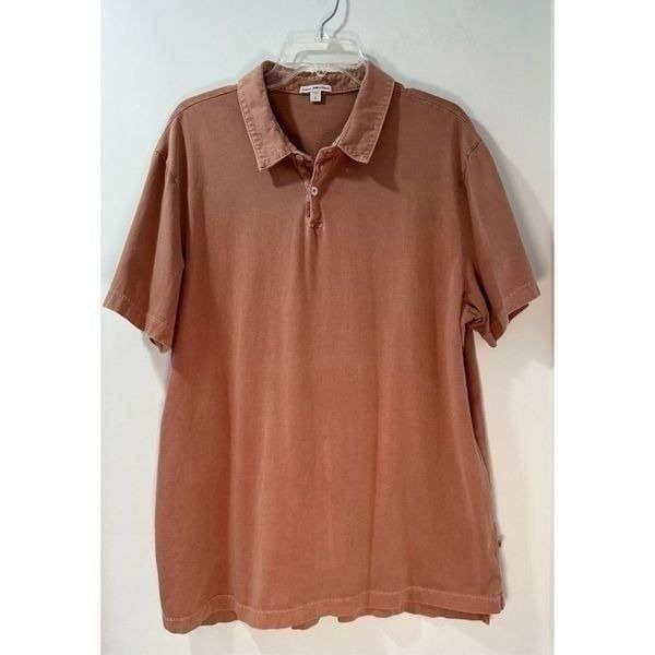 James Perse men’s collared coral polo size 5. #42-1068