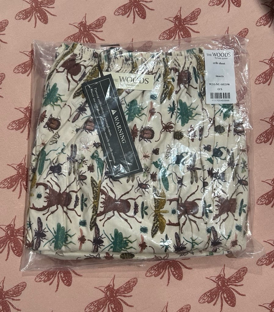 Kate Quinn Insect Crib Sheet NWT NIB