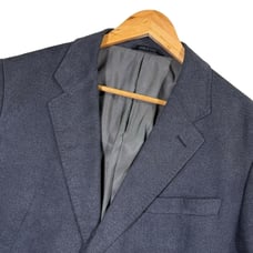 Giorgio Armani Collezioni Mens Suede Blazer Sz 44R Slim Fit Navy Polyester Adult