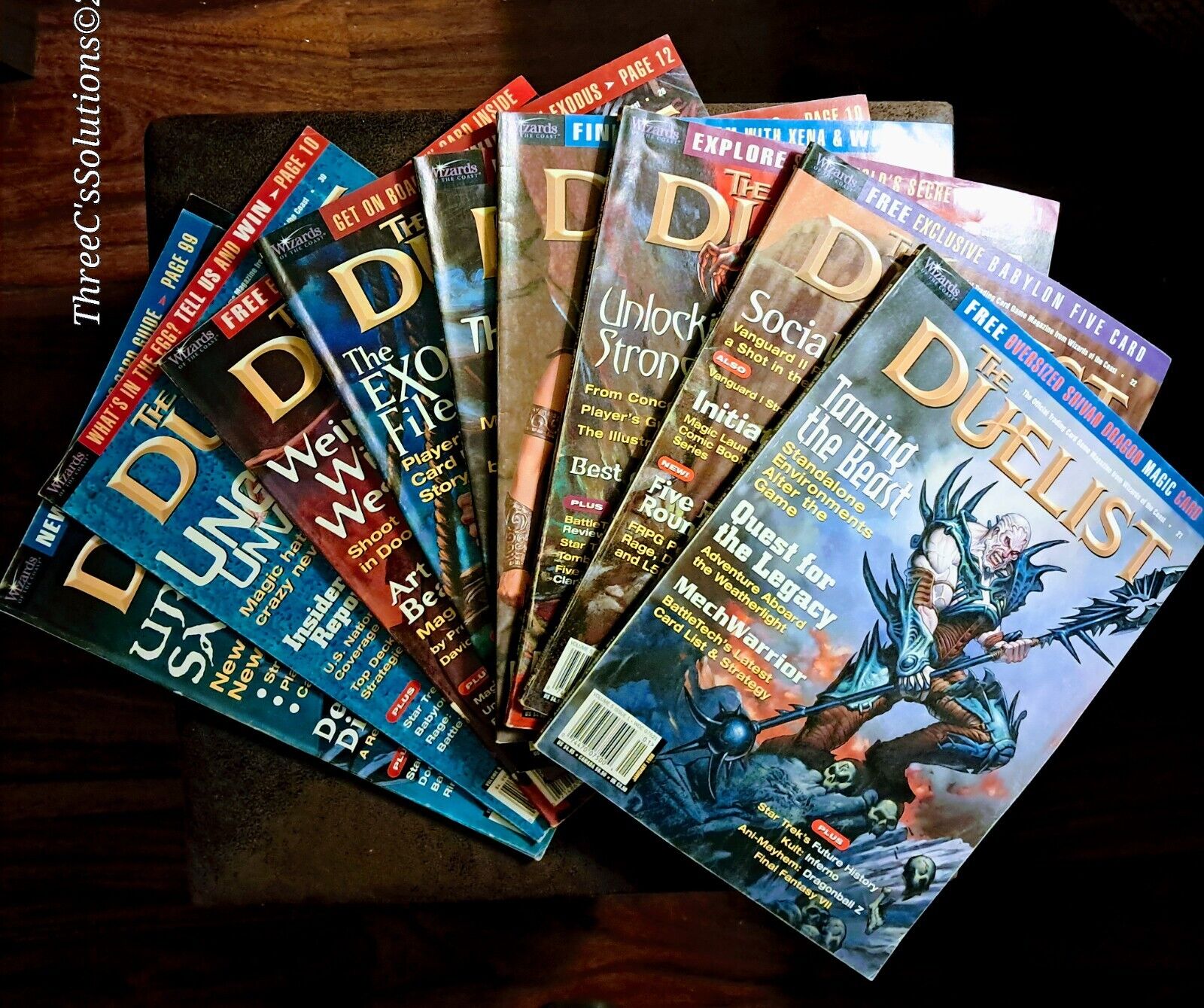 Lot of 9/Vintage 1998 Wizards of the Coast-THE DUELIST TCG Magazine-VOL. 5