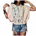 Young Fabulous And Broke Carla Hoodie Sweatshirt Womens L Tie Dye Cutoff Sleeve