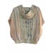 Young Fabulous And Broke Carla Hoodie Sweatshirt Womens L Tie Dye Cutoff Sleeve