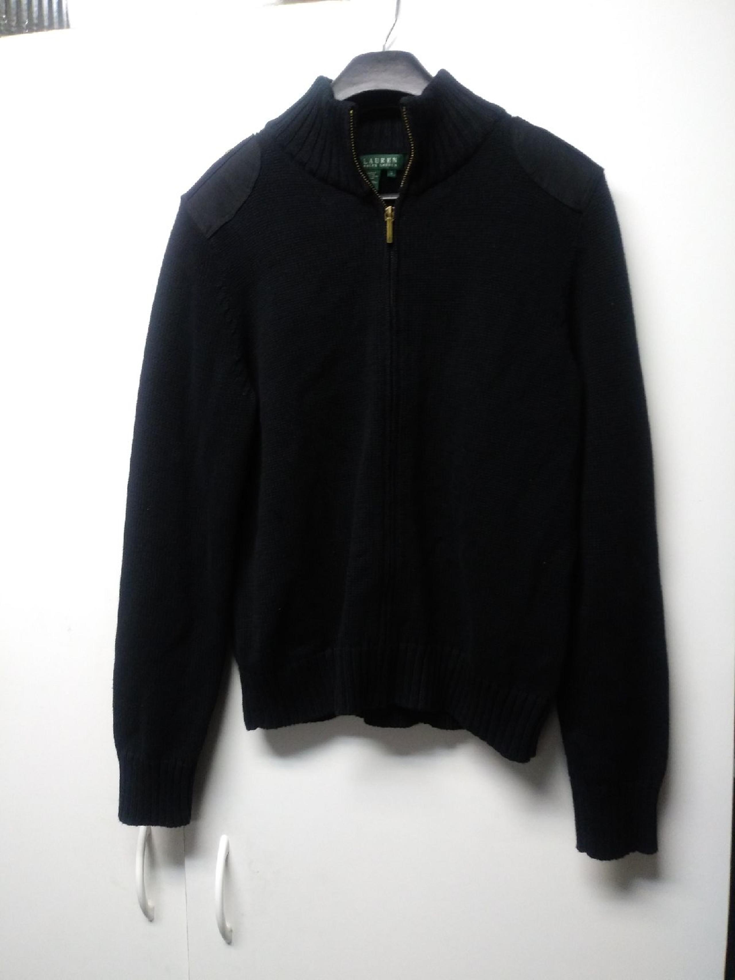 Neiman Marcus Black Zipper Sweater
