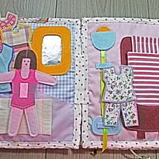 Quiet book for baby girl,toddler birthday gift, 10 pages with funny activity