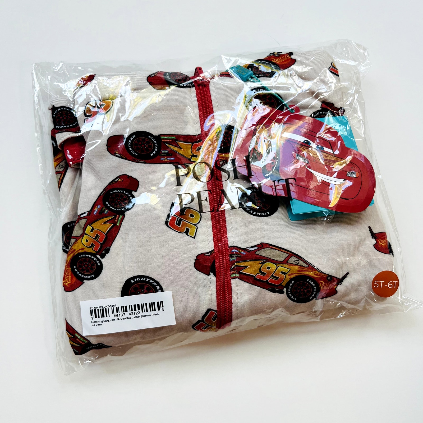 Posh Peanut Lightning McQueen Reversible Jacket 5/6 NWT