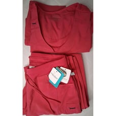 Women's Scrubs Set Cherokee Infinity Pants TM Top 2XL Dark Pink NEW Can Split