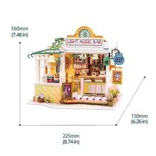 DIY Miniature House Kit: Light Music Bar