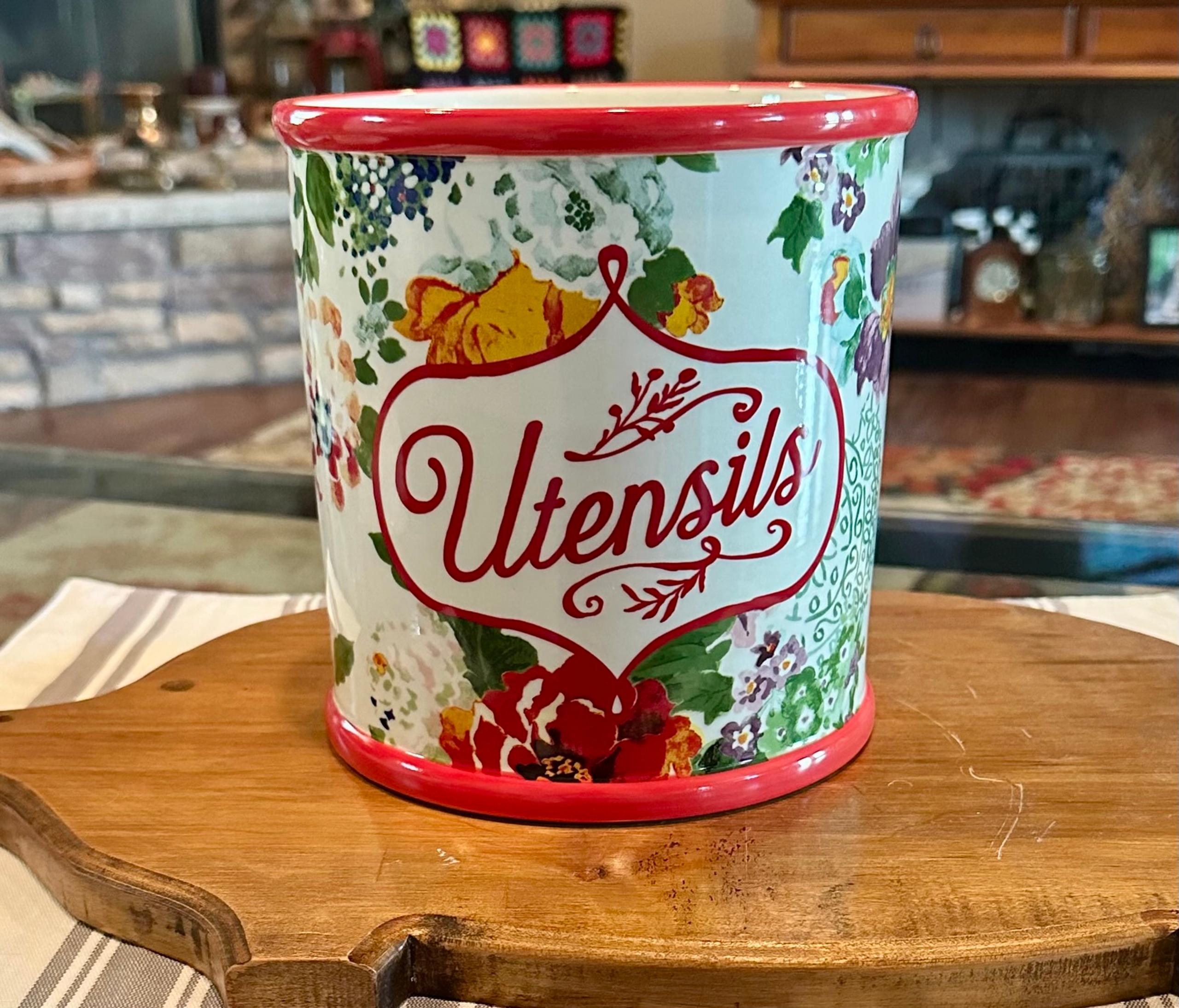 Pioneer Woman Country Garden utensils crock