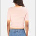 L'Agence Susie Knit Fuzzy Pink Cardigan with Contrast Trim XS