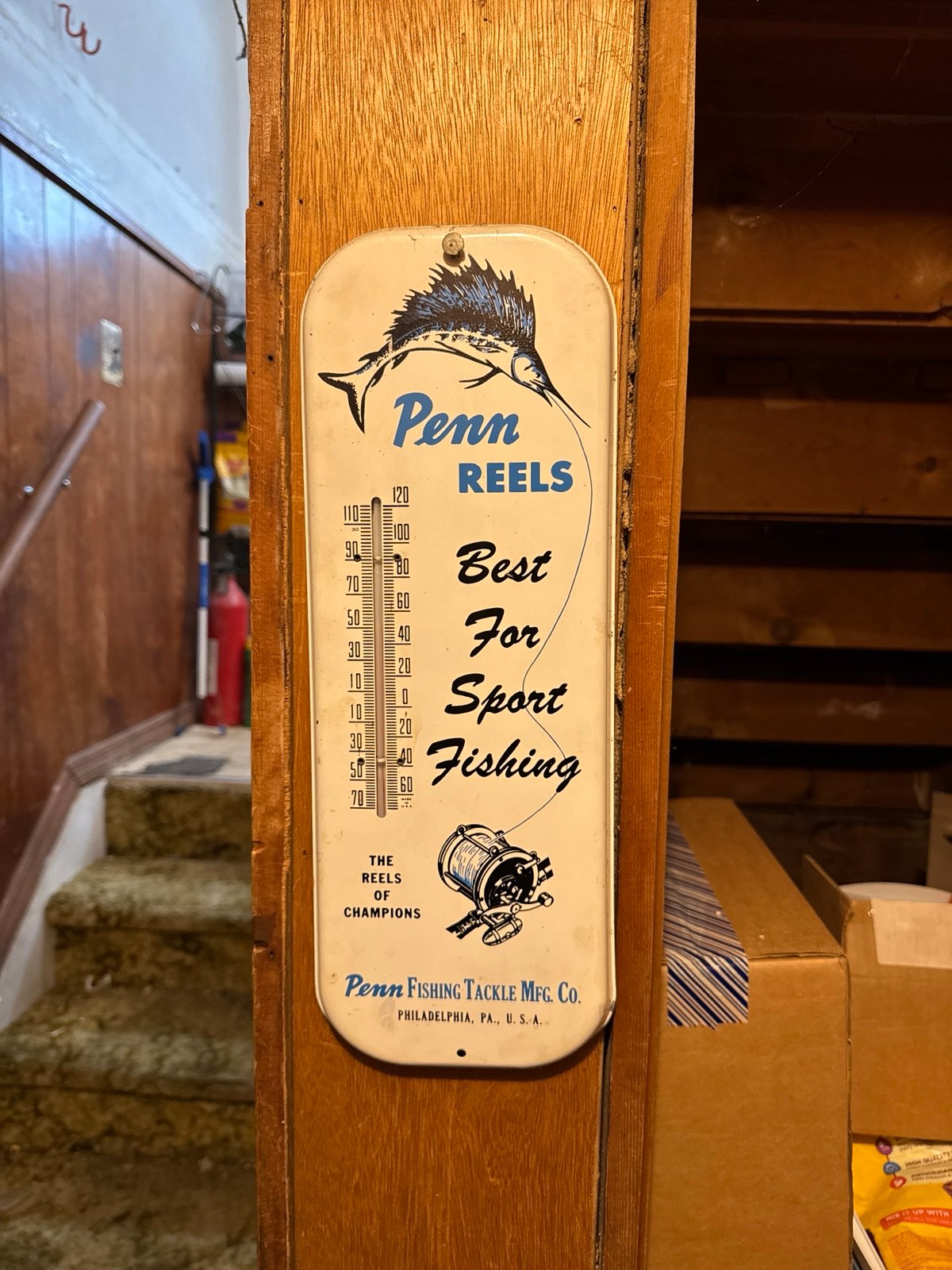 Penn Reels Metal Thermometer