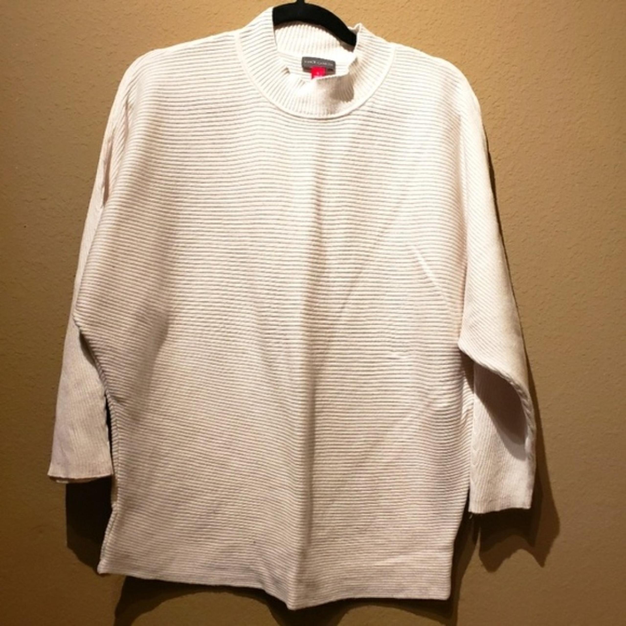 Vince Camuto Mockneck Ribbed Sweater Size S