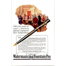 Waterman's Ideal Fountain Pen - Founding Fathers - 1925 Original Print Ad