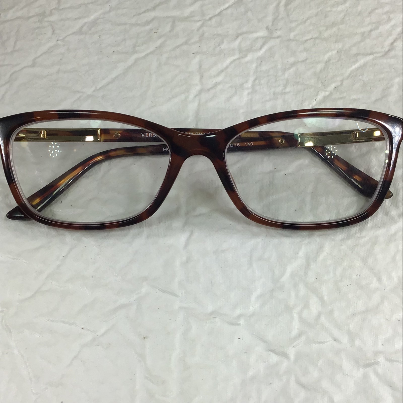 Versace Eyeglasses MODEL 3186 5077 Tortoise/Gold Rectangular Italy