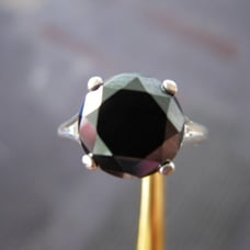 3.50ct 100% REAL BLACK DIAMOND RING,FREE DIA TESTER,CERTIFICATE, Sz 5,6,7,8,9,10