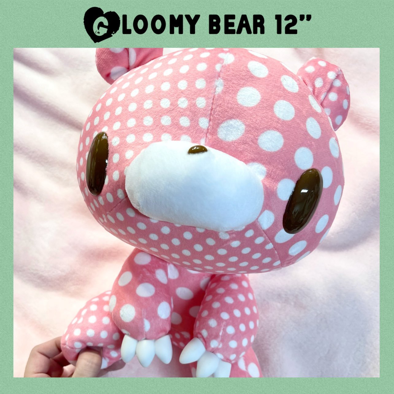 Pink Gloomy Bear Crazy Dots 12 Plush