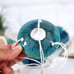 Unique turquoise wind chime bells | ceramic hanging wind chime | garden patio