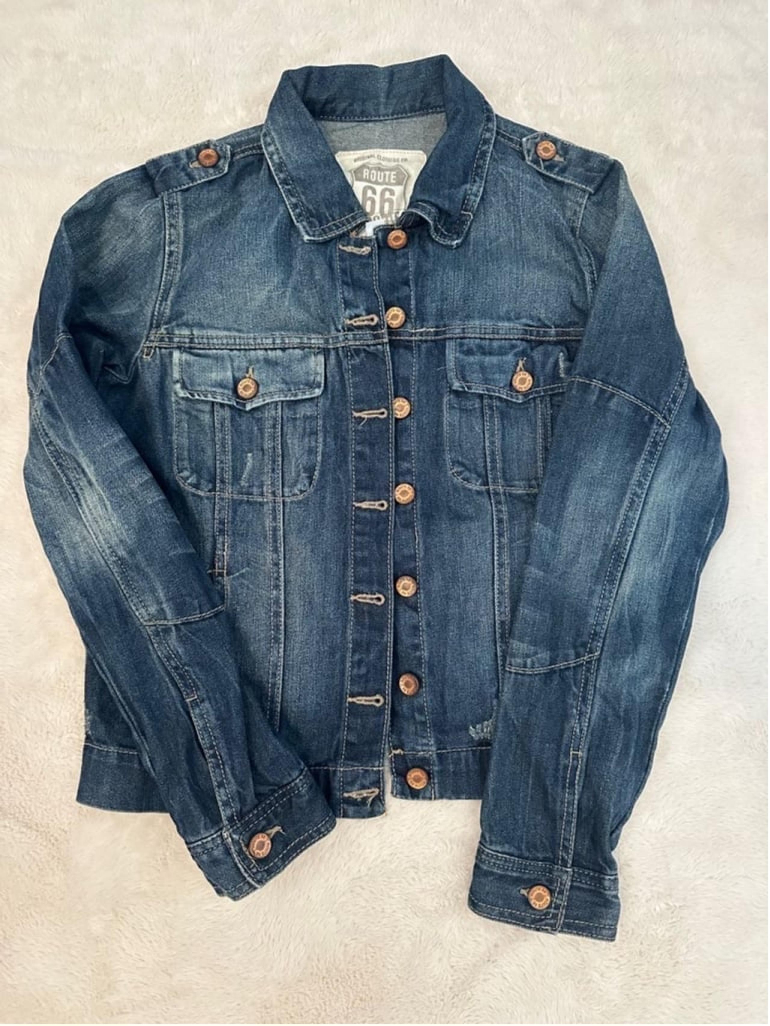 Women's Route 66 Denim Jean Jacket - Size S - Blue