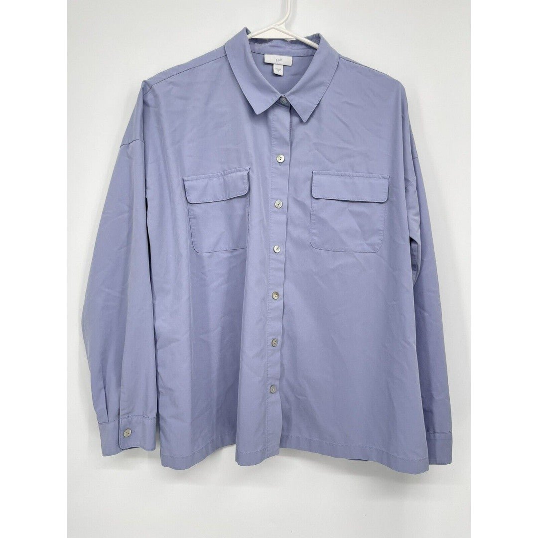 J.Jill Women Blue Long Sleeve Top Shirt Size S