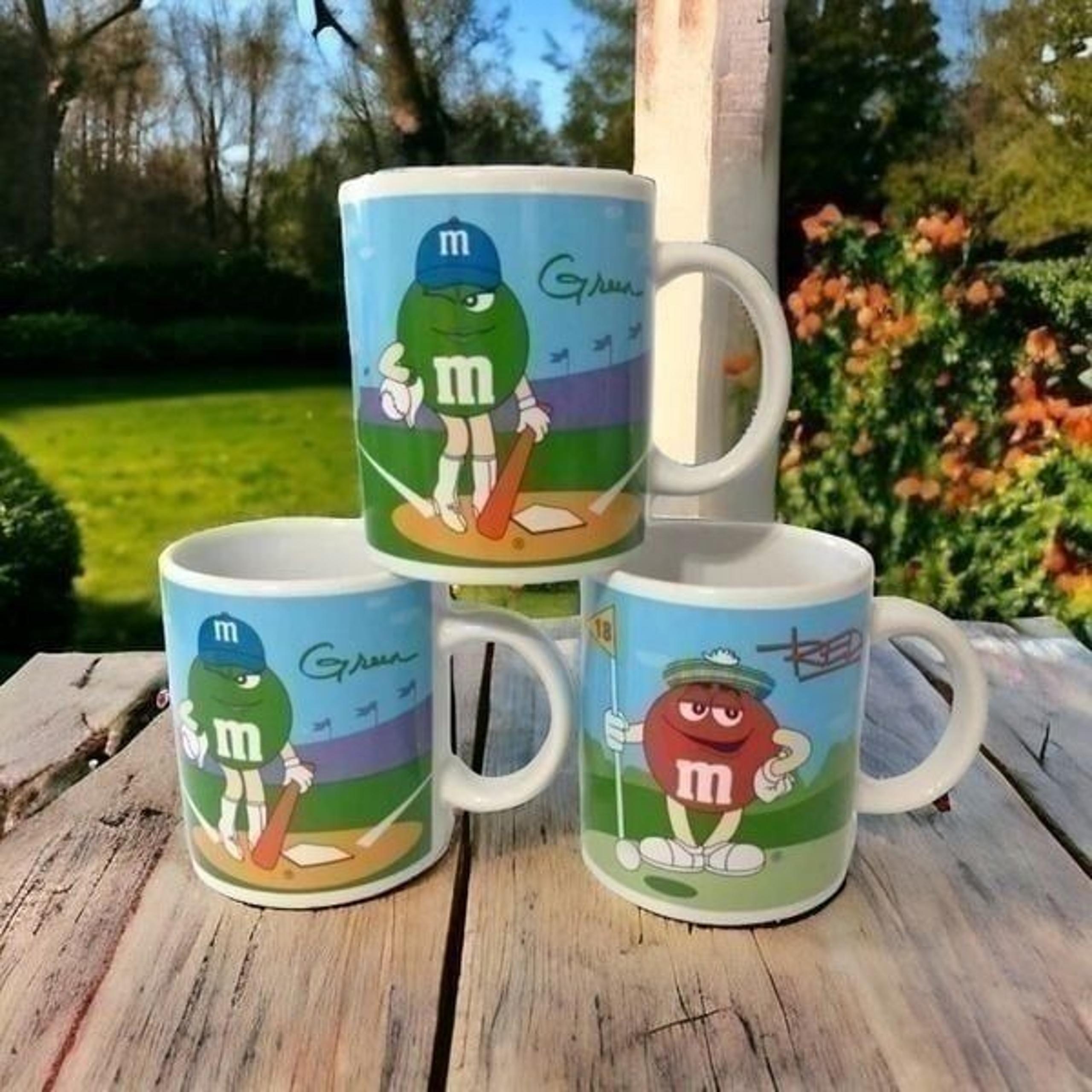M M Ceramic Coffee Mug Cup Set x 3 Sports Golf Basketball Football Baseball 2002