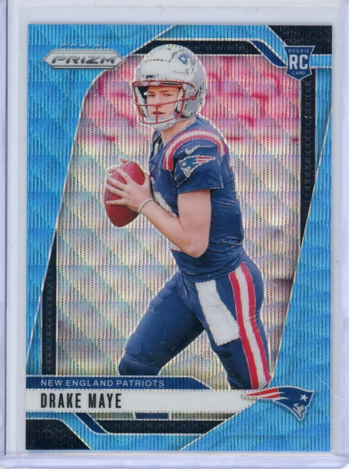 Drake Maye /230 blue wave 2024 prizm rookie ssp