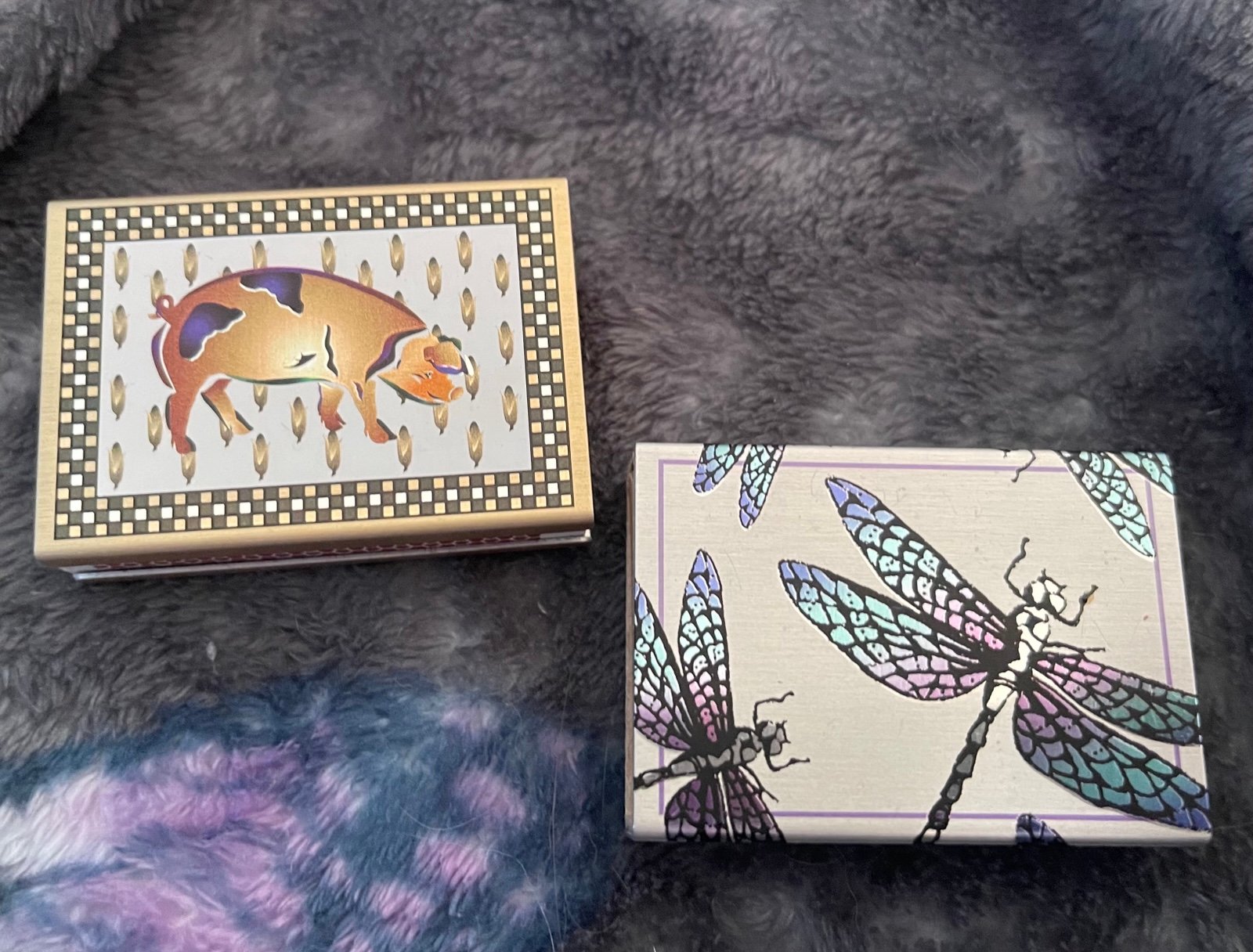 Vintage 1970's or earlier metal match holders