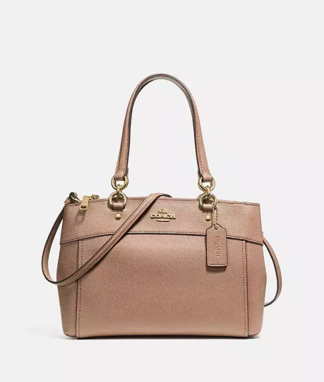 Coach metallic pink