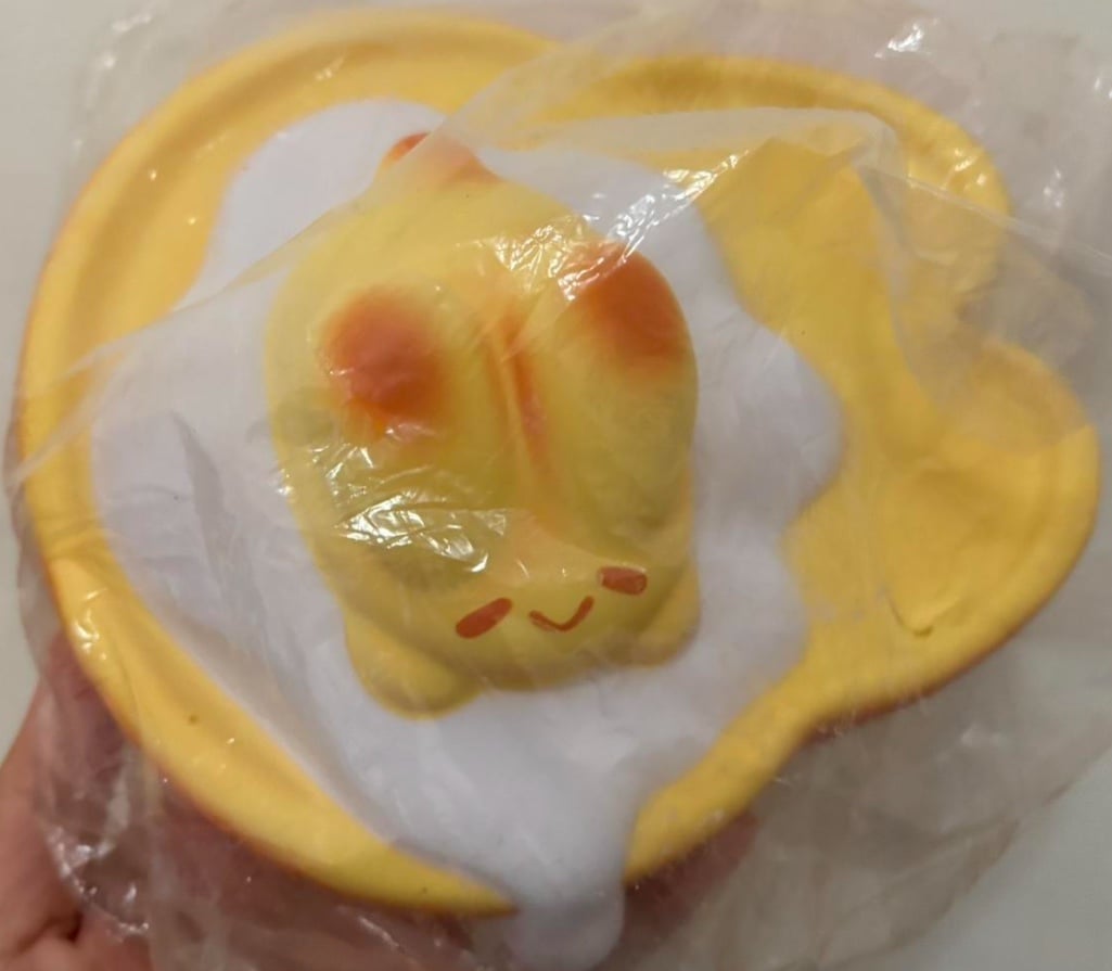 Large Butter Bunny Egg Toast Squishy