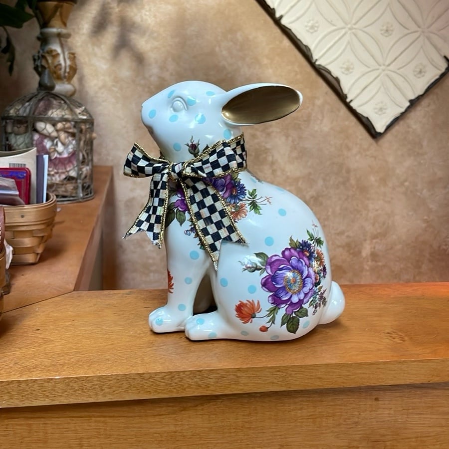 Mackenzie-Childs Florabunda Bunny White