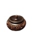 Handmade Vintage Carved Wooden Trinket Box With Lid Floral Design 3.5 Inch Heigh