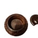Handmade Vintage Carved Wooden Trinket Box With Lid Floral Design 3.5 Inch Heigh